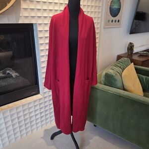 NWT Maxsport Simply Red Long Knit Cardigan Coatigan – Size Large